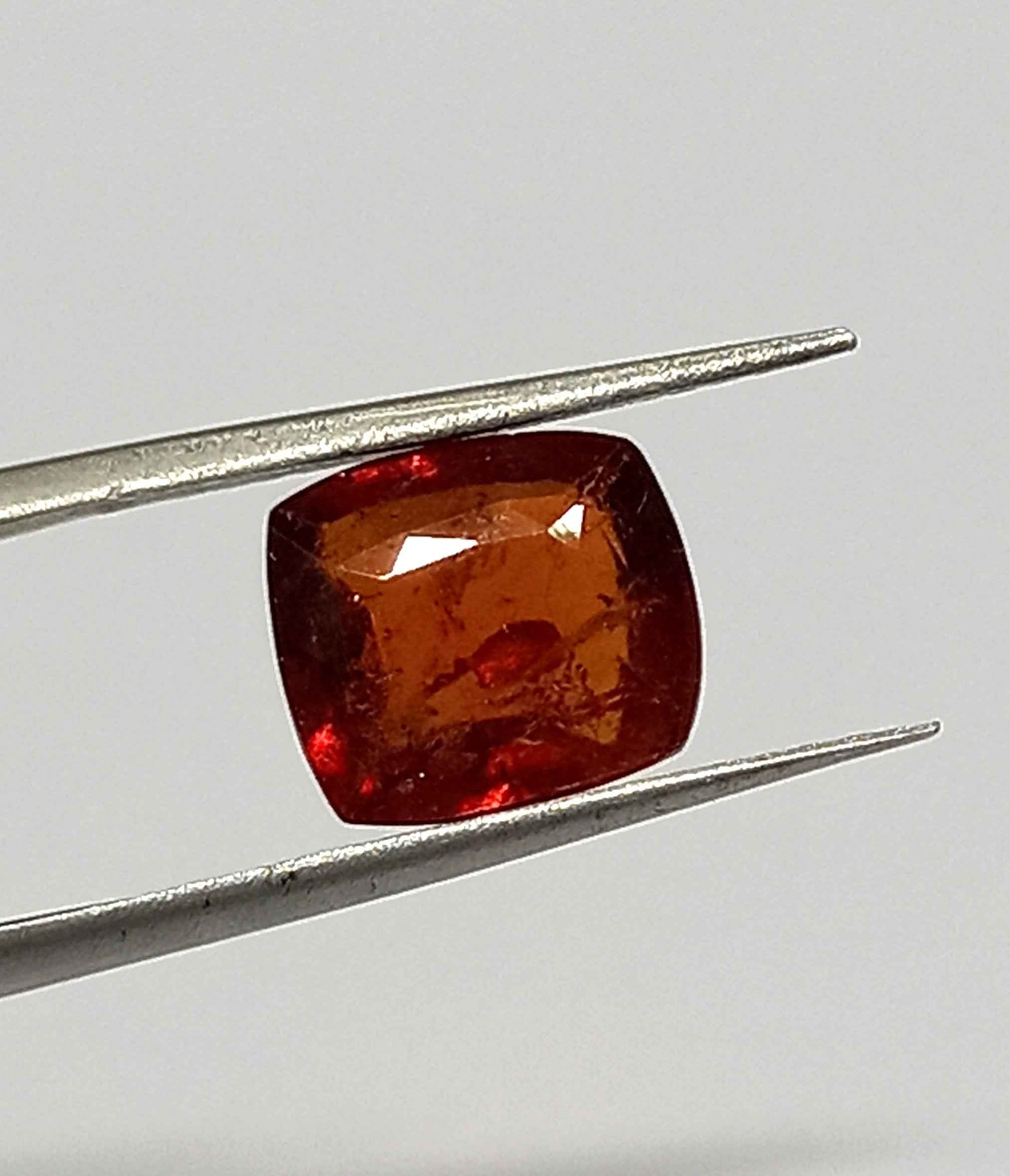 4.40 Cts Hessonite Garnet Natural Sri Lanka Gemstone Cushion Cut 10.0*8.8 MM HG15
