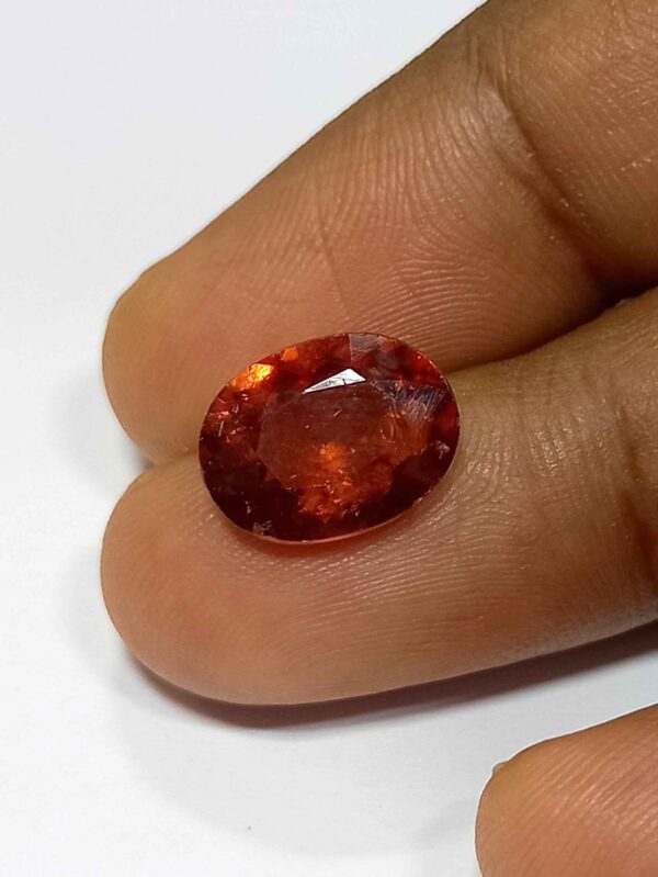 3.90 Cts Oval Cut Natural Sri Lanka Hessonite Garnet Gemstone 11.4*8.6 MM HG3