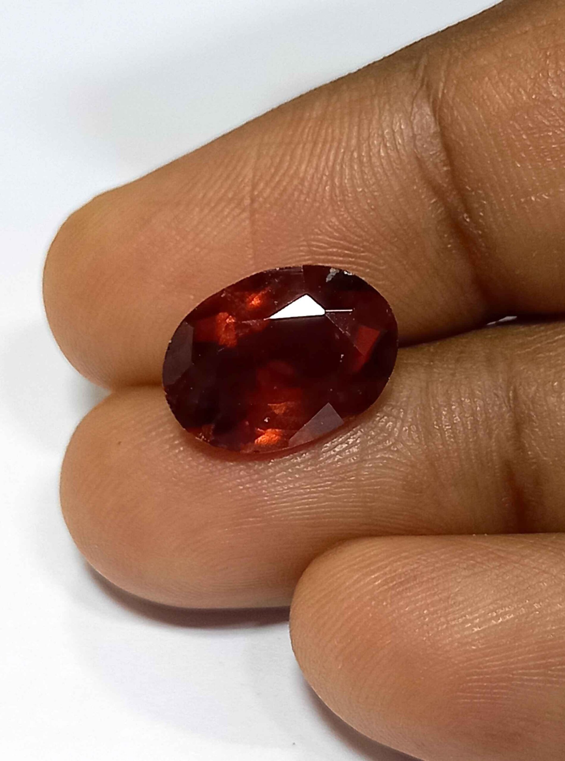 NaturalHessoniteGarnetGemstone3_92325d71-1cc8-4084-a5ff-6da8070072f0 4.25 Cts Natural Sri Lanka Hessonite Garnet Gemstone Oval Cut 12.2*8.7 MM HG5