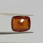5.05 Cts Cushion Cut Natural Sri Lanka Hessonite Garnet Gemstone 11.8*9.6 MM HG16