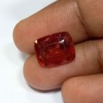 5.05 Cts Cushion Cut Natural Sri Lanka Hessonite Garnet Gemstone 11.8*9.6 MM HG16