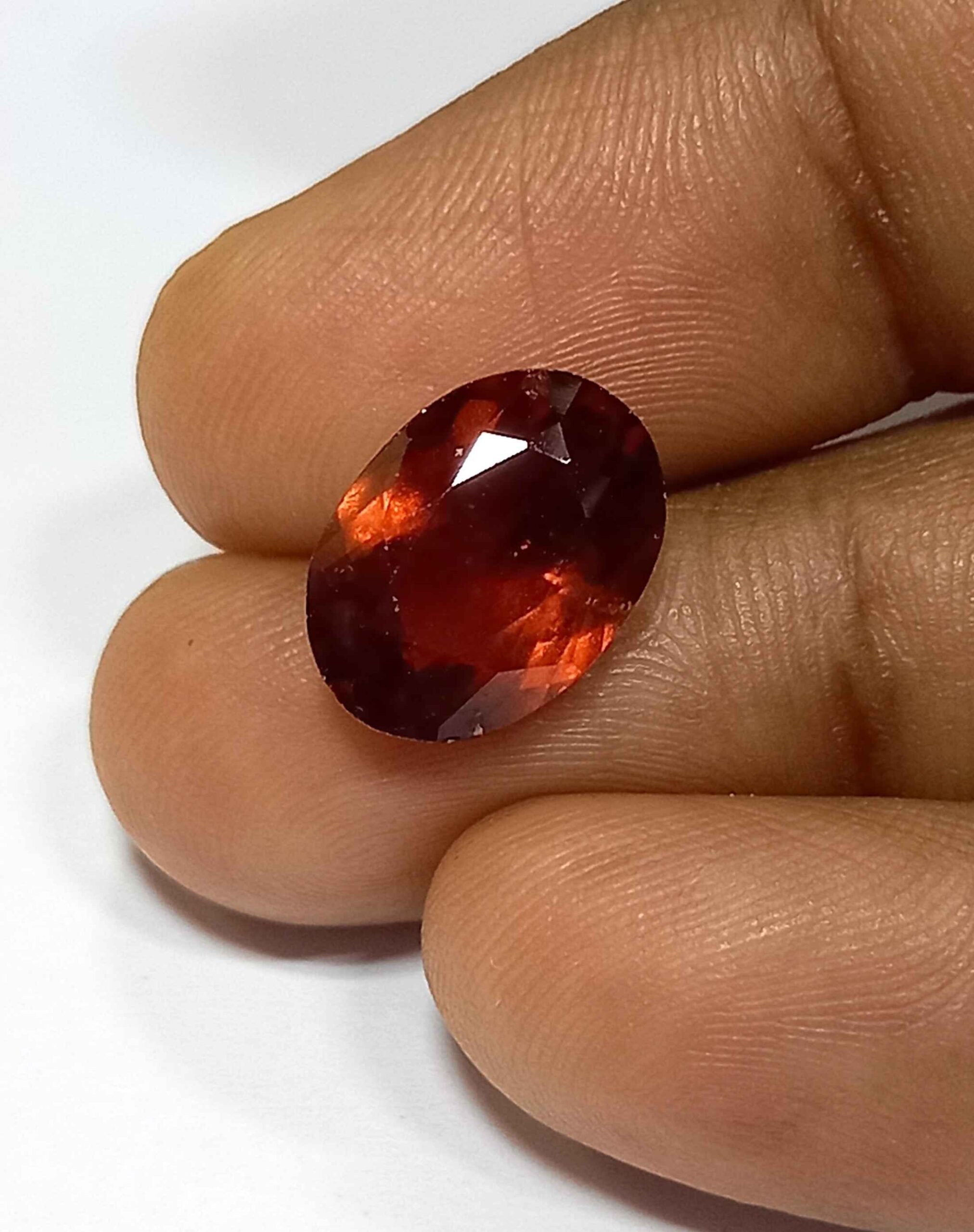 NaturalHessoniteGarnetGemstone4_646e21d5-7682-4e7a-aea9-c715c3401f3b 4.25 Cts Natural Sri Lanka Hessonite Garnet Gemstone Oval Cut 12.2*8.7 MM HG5