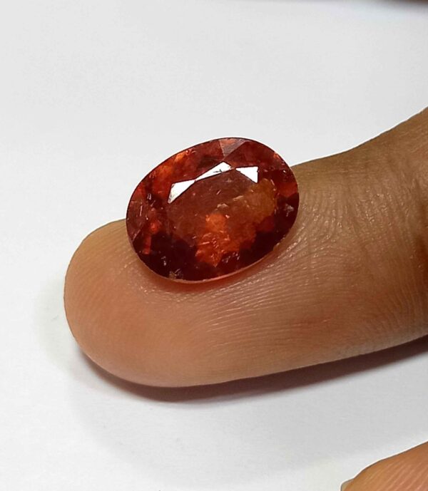3.90 Cts Oval Cut Natural Sri Lanka Hessonite Garnet Gemstone 11.4*8.6 MM HG3