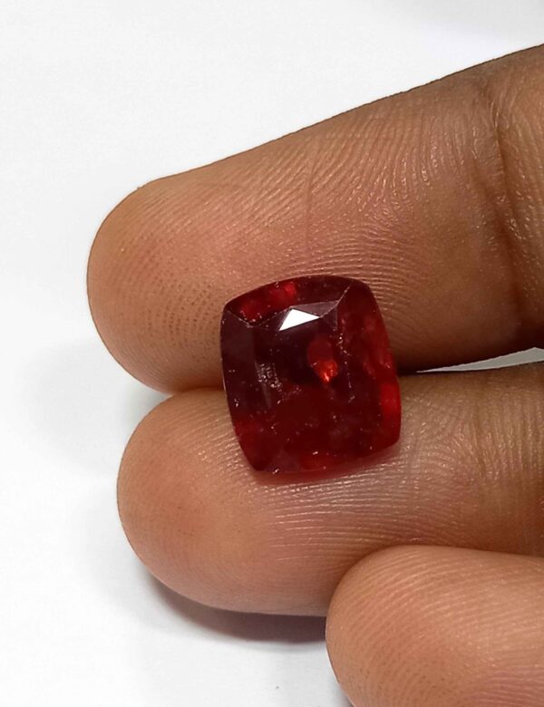 4.40 Cts Hessonite Garnet Natural Sri Lanka Gemstone Cushion Cut 10.0*8.8 MM HG15