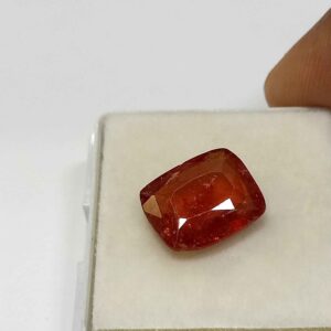 5.05 Cts Cushion Cut Natural Sri Lanka Hessonite Garnet Gemstone 11.8*9.6 MM HG16