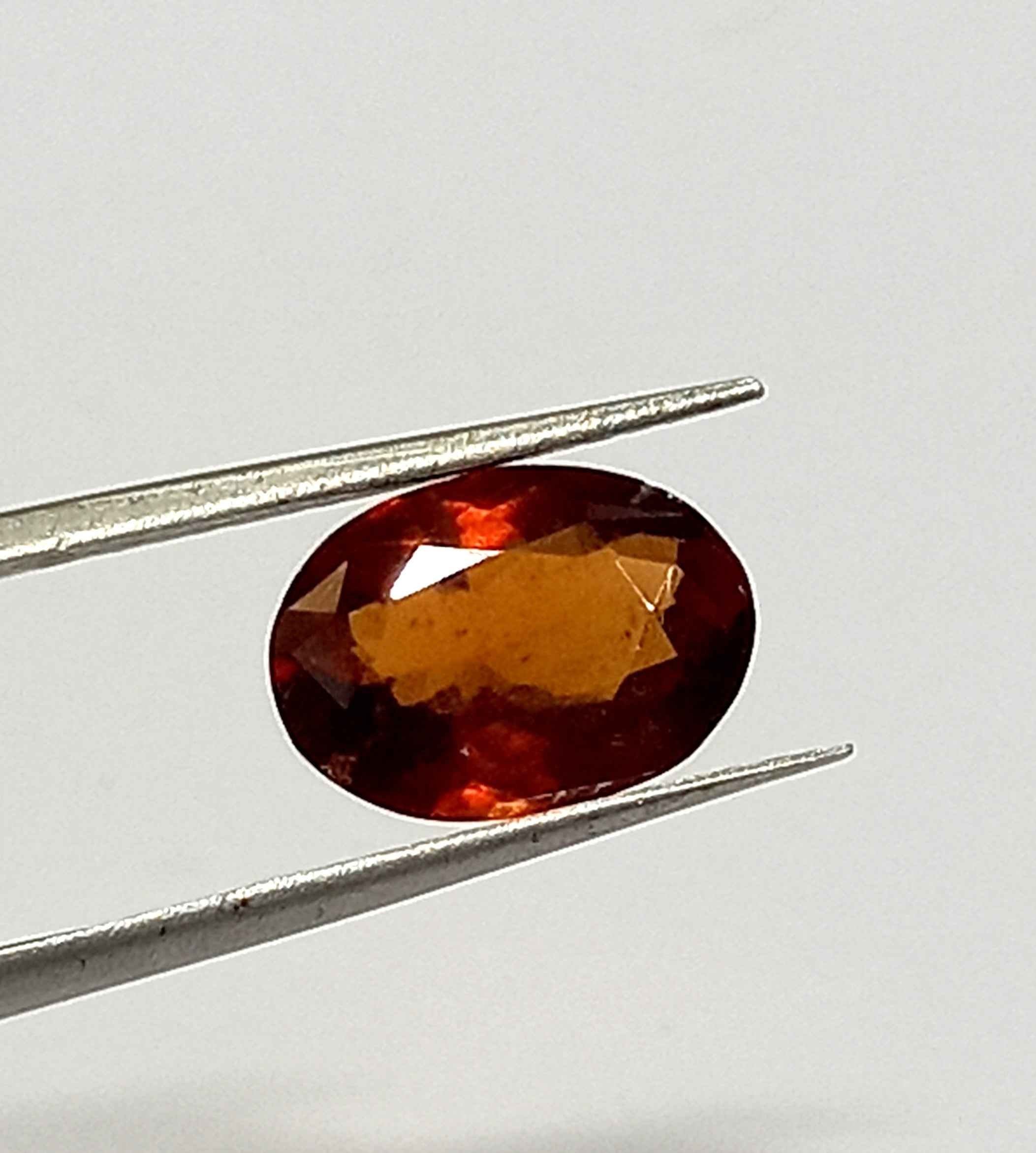NaturalHessoniteGarnetGemstone6_c1ade725-255b-4470-a7ee-6d667b0f1890 4.25 Cts Natural Sri Lanka Hessonite Garnet Gemstone Oval Cut 12.2*8.7 MM HG5