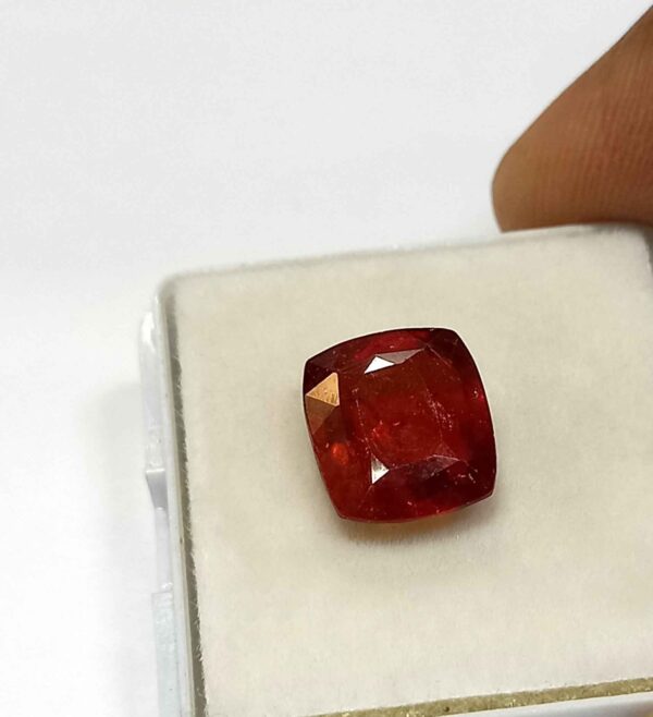 4.40 Cts Hessonite Garnet Natural Sri Lanka Gemstone Cushion Cut 10.0*8.8 MM HG15