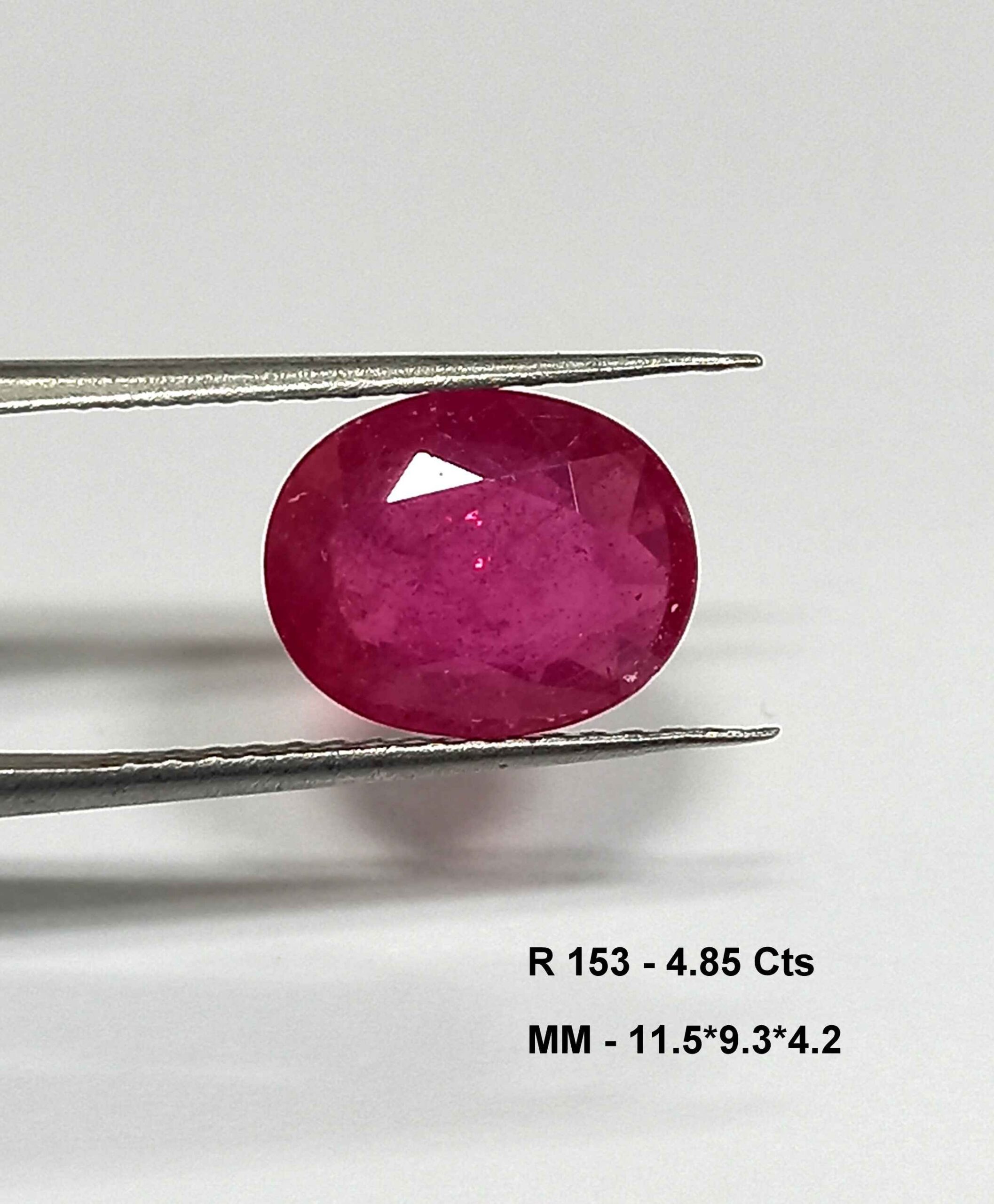 4.85 Cts Natural Pink Ruby Gemstone Oval Cut 11.5*9.3 MM R153