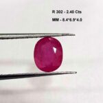 2.40 Cts Natural Burmese Red Ruby Oval Cut Gemstone 8.4*6.9 MM R302