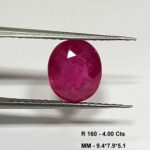 4.00 Cts Natual Pink Ruby Gemstone Oval Cut 9.4*7.9 MM R160