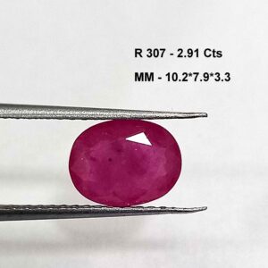 2.91 Cts Natural Mozambique Red Ruby Gemstone Oval Cut 10.2*7.9 MM R307 - Natural Mozambique Red Ruby