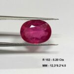 5.20 Cts Natural Pink Ruby Gemstone Oval Cut 12.3*9.2 MM R152