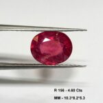 4.60 Cts Red Ruby Natural Gemstone Oval Cut 10.3*8.2 MM R156