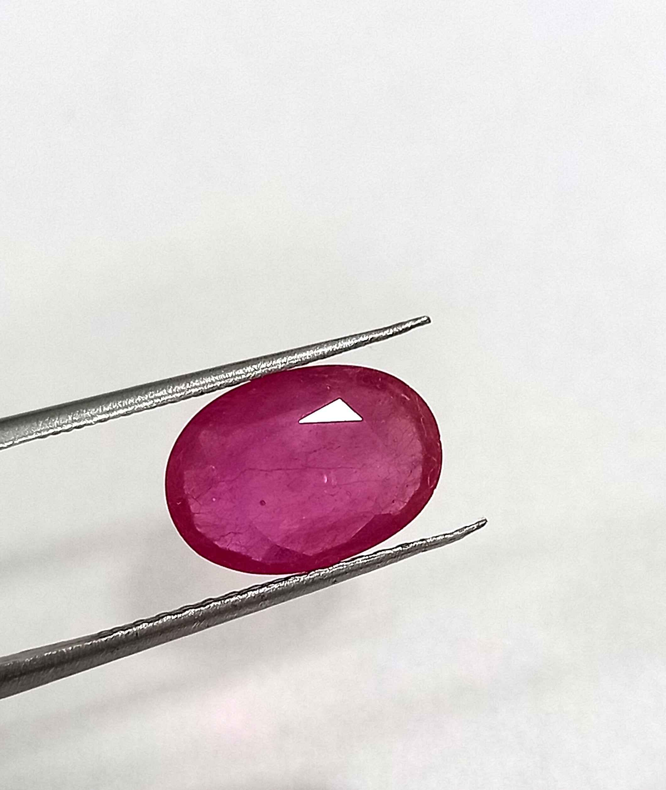 4.30 Cts Natural Burmese Red Ruby Gemstone Oval Cut 12.7*8.9 MM R309 - Natural Burmese Red Ruby