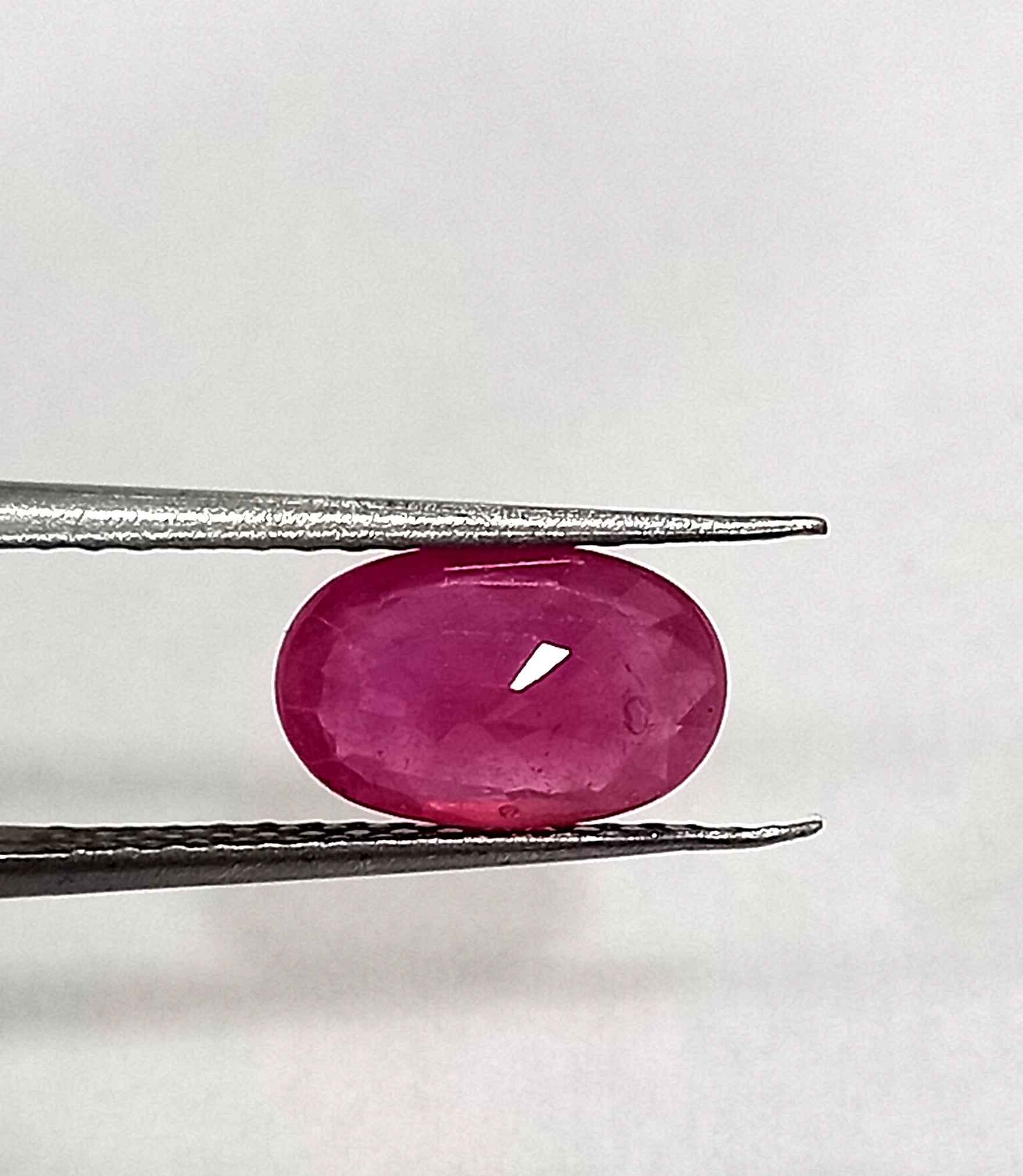 NaturalRubyGemstone4_a8ee5979-7460-464b-86dc-54ddedc744c0 2.73 Cts Natural Mozambique Ruby Gemstone Oval Cut 10.5*6.7 MM R308