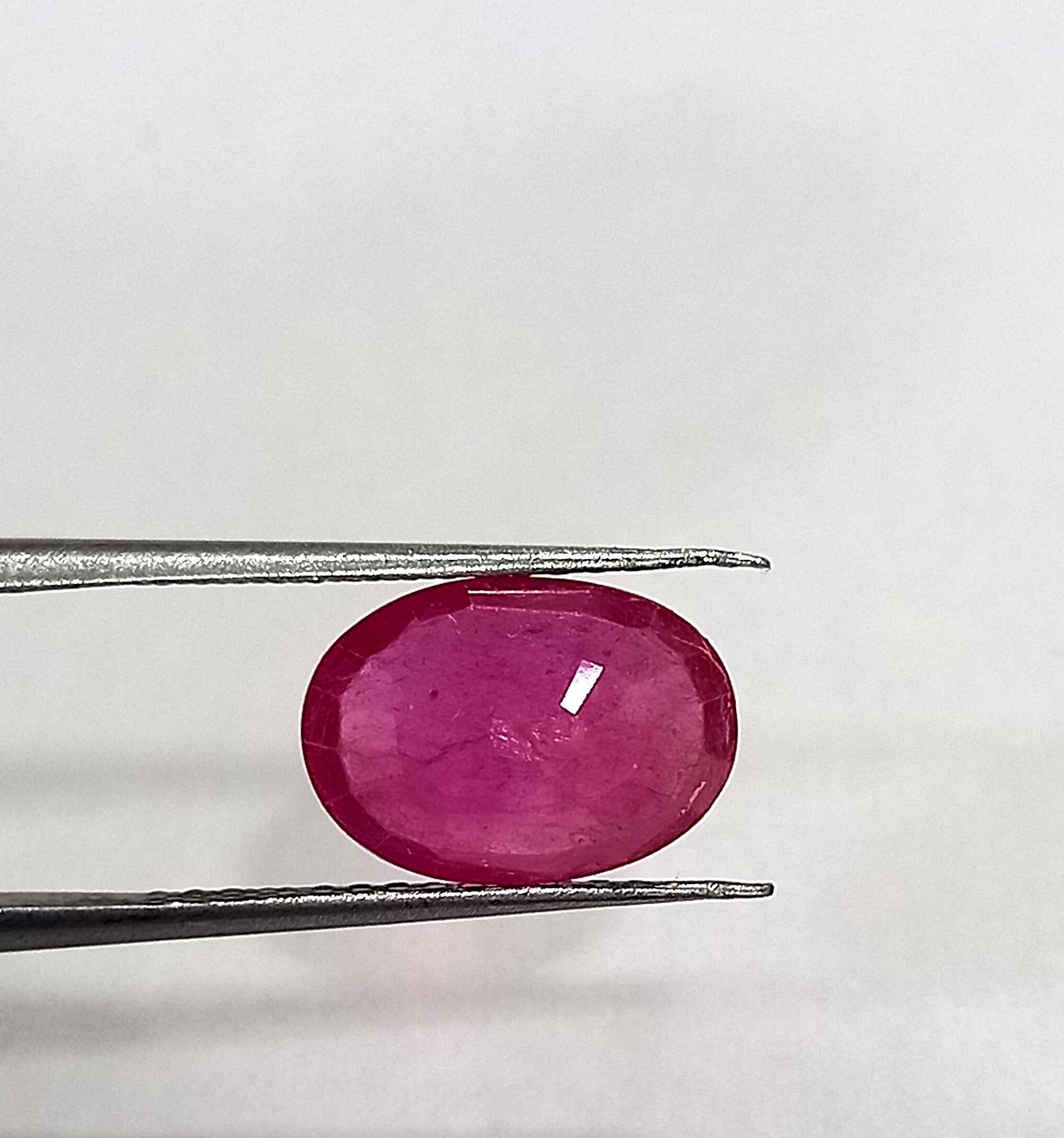 4.30 Cts Natural Burmese Red Ruby Gemstone Oval Cut 12.7*8.9 MM R309 - Natural Burmese Red Ruby