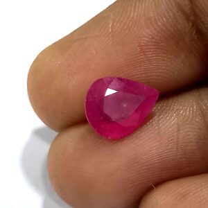 2.07 Cts Natural Mozambique Red Ruby Pear Cut 9.2*7.5 MM R313 - Natural Mozambique Red Ruby 2.07 Cts