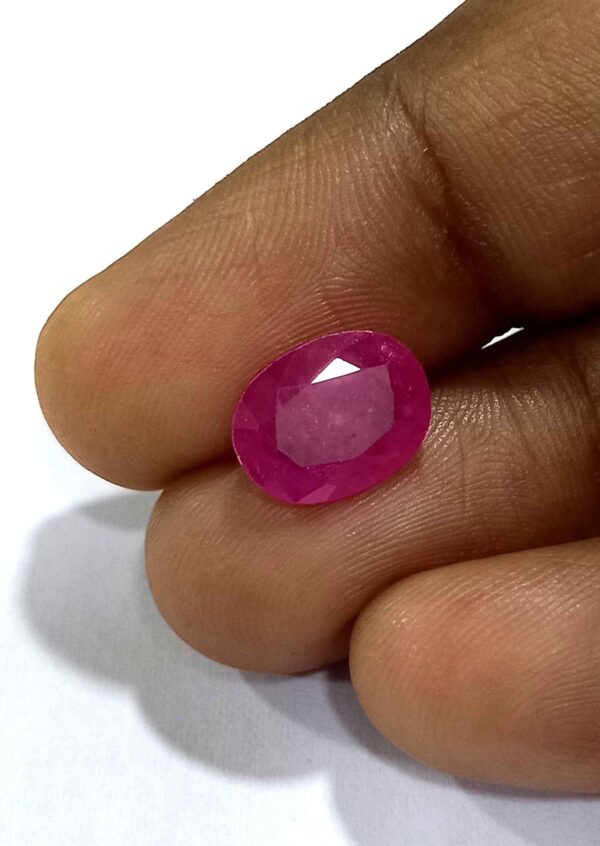 2.91 Cts Natural Mozambique Red Ruby Gemstone Oval Cut 10.2*7.9 MM R307 - Natural Mozambique Red Ruby