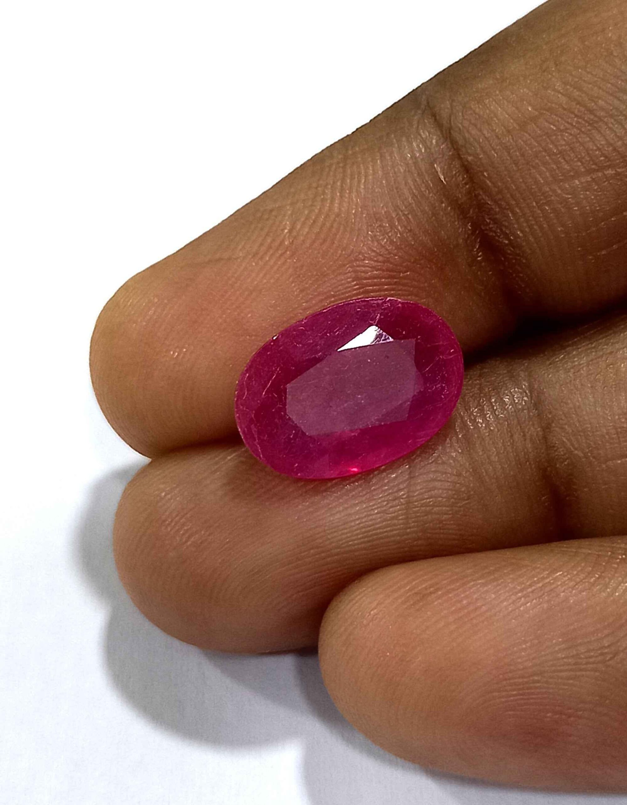 4.30 Cts Natural Burmese Red Ruby Gemstone Oval Cut 12.7*8.9 MM R309 - Natural Burmese Red Ruby