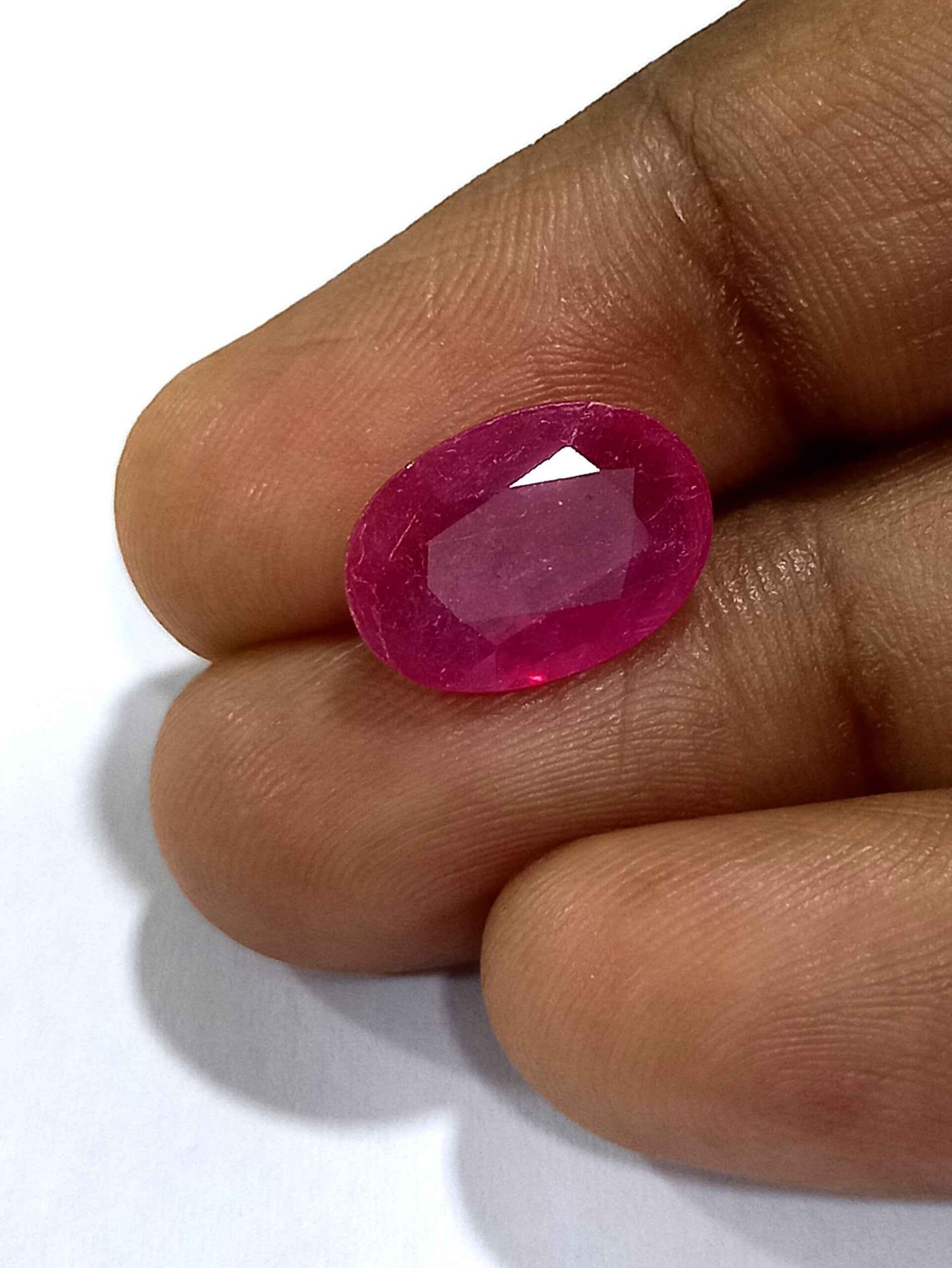 4.30 Cts Natural Burmese Red Ruby Gemstone Oval Cut 12.7*8.9 MM R309 - Natural Burmese Red Ruby