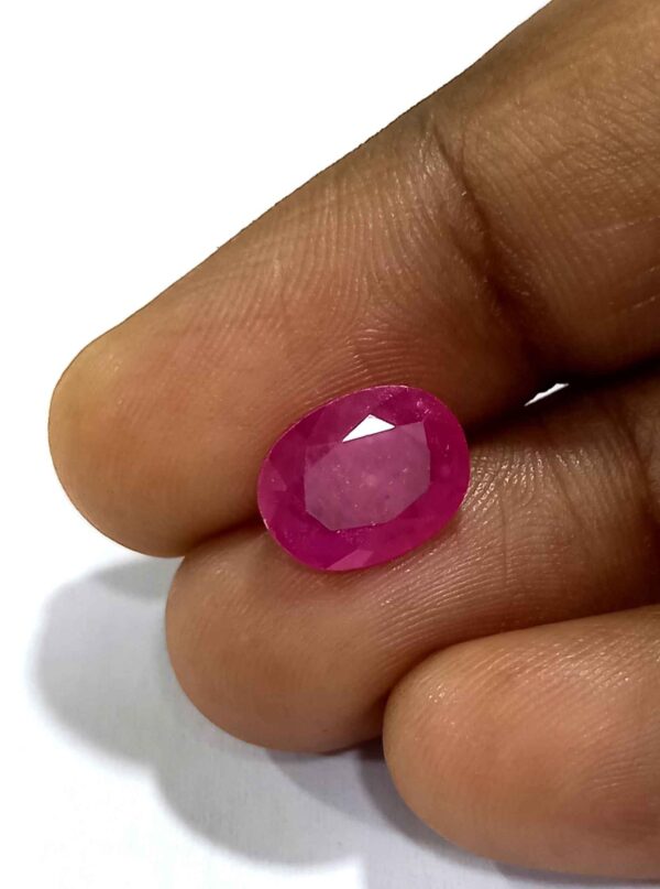2.91 Cts Natural Mozambique Red Ruby Gemstone Oval Cut 10.2*7.9 MM R307 - Natural Mozambique Red Ruby