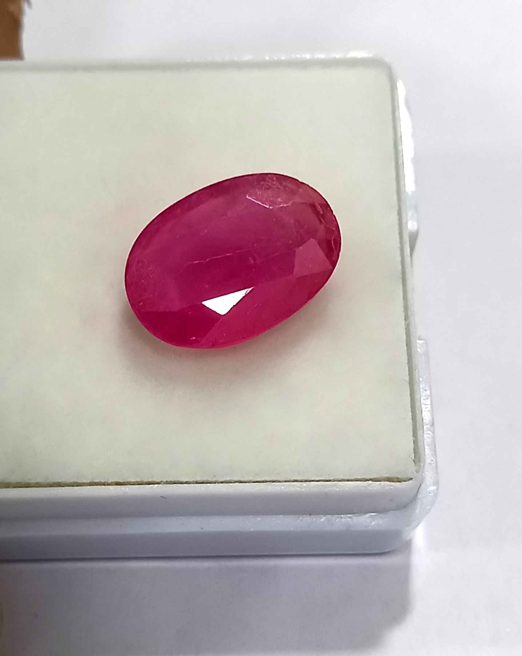 4.30 Cts Natural Burmese Red Ruby Gemstone Oval Cut 12.7*8.9 MM R309 - Natural Burmese Red Ruby