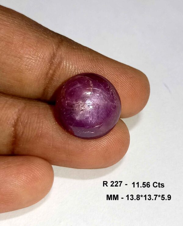 11.56 Cts Natural African Star Ruby Gemstone Red Round Cabochon 13.8*13.7 MM R227