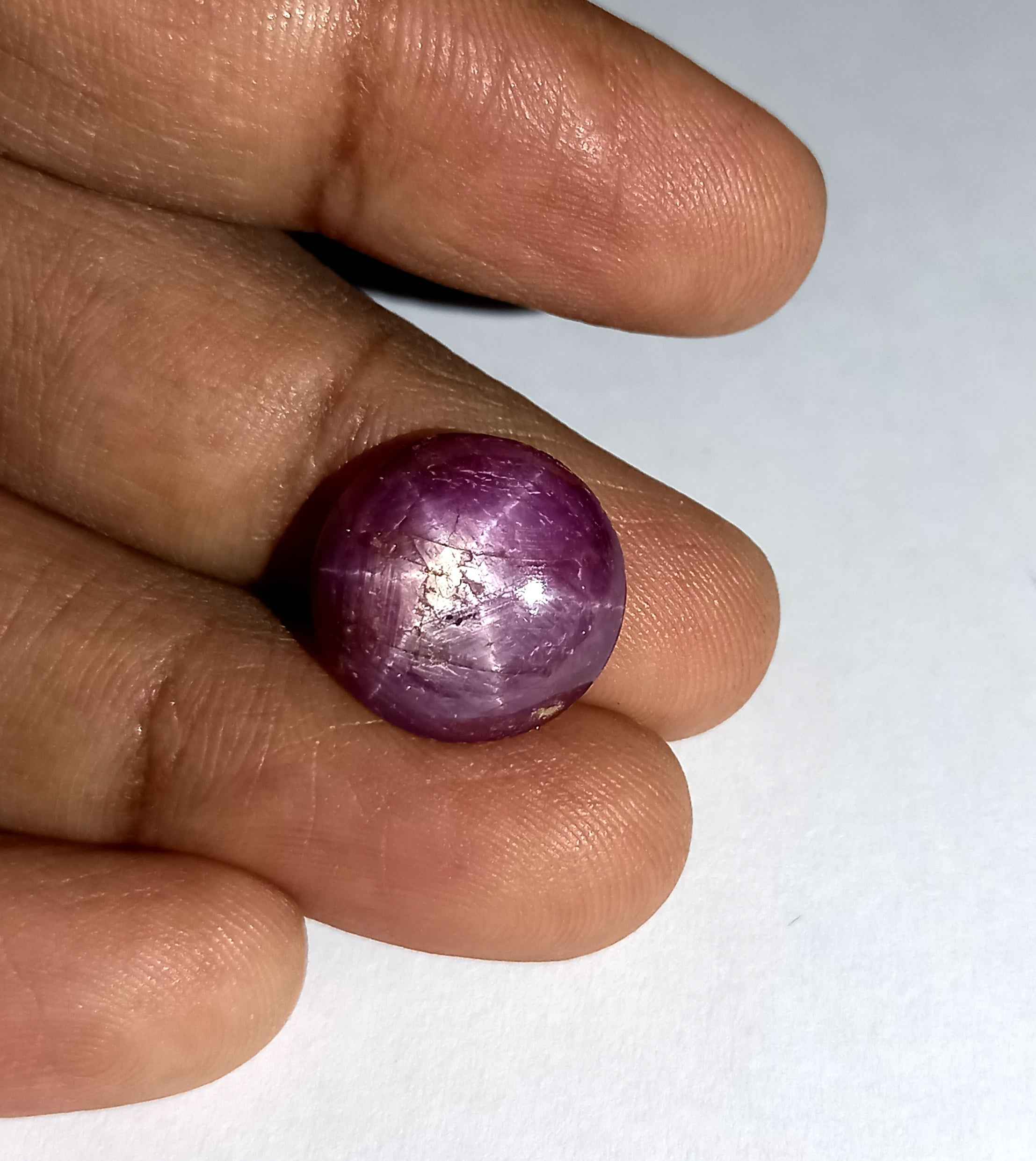 NaturalStarRubyGemstone2 11.86 Cts Natural African Star Ruby Gemstone Red Round Cabochon 13.8*13.7 MM R225