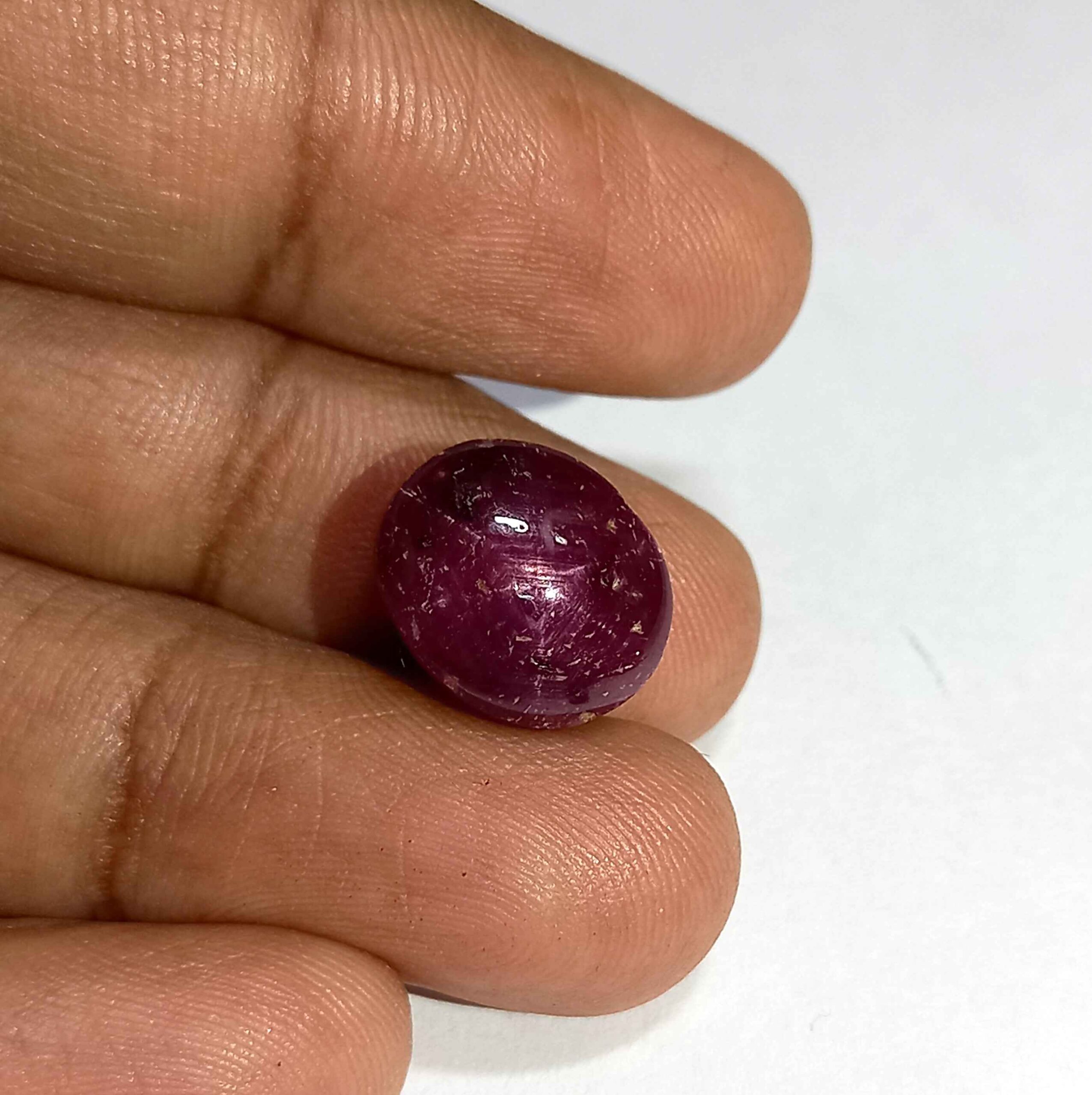 11.67 Cts Natural African Star Ruby Gemstone Red Oval Cabochon 12.2*10.2 MM R231