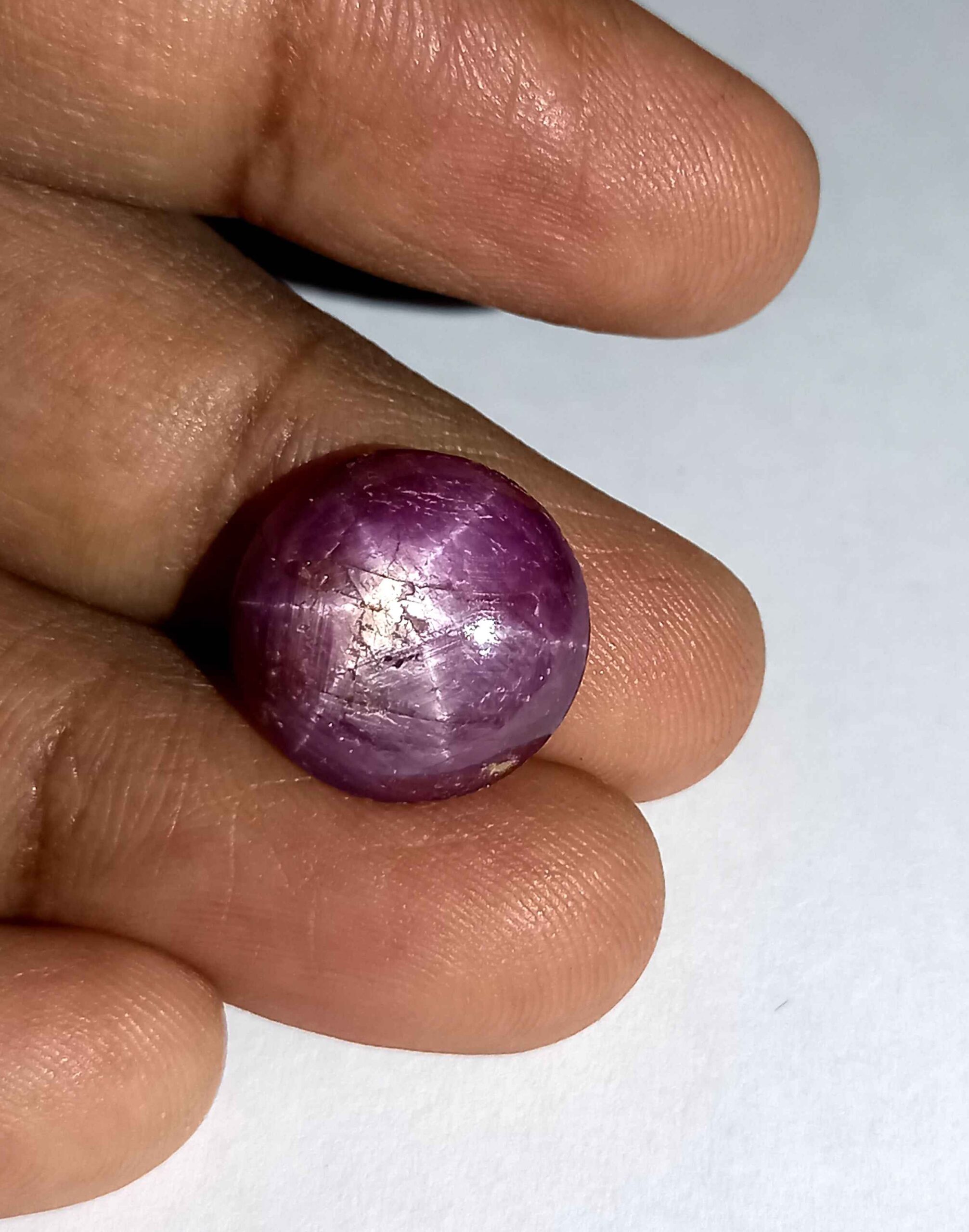 NaturalStarRubyGemstone3 11.86 Cts Natural African Star Ruby Gemstone Red Round Cabochon 13.8*13.7 MM R225