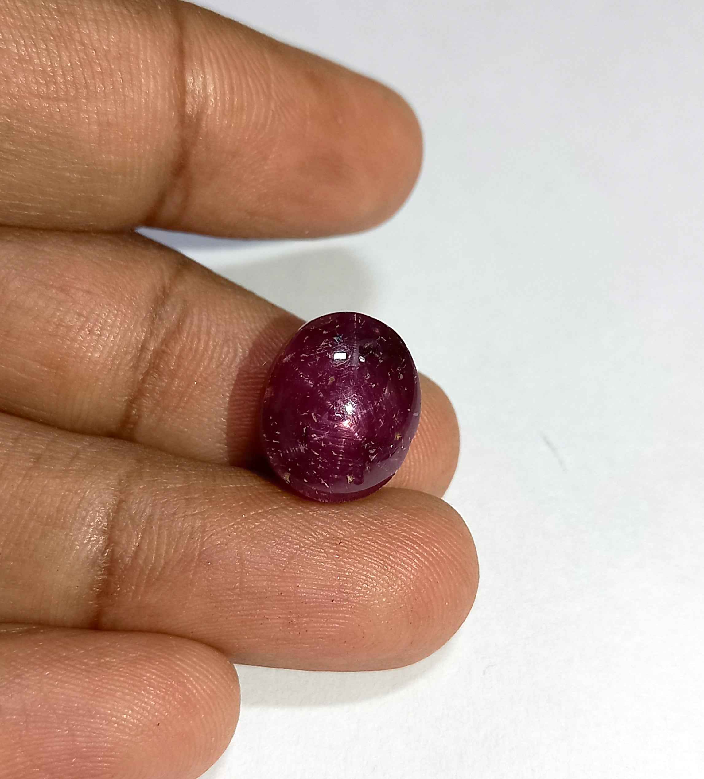 11.67 Cts Natural African Star Ruby Gemstone Red Oval Cabochon 12.2*10.2 MM R231