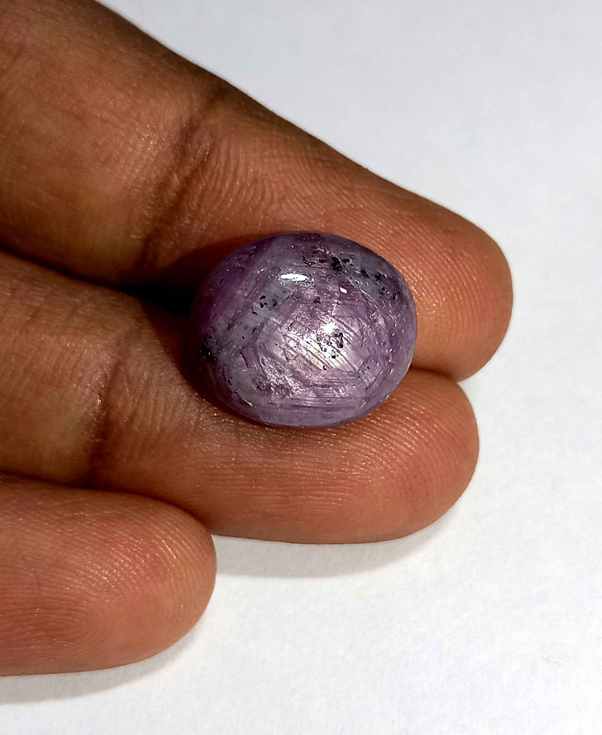 NaturalStarRubyGemstone4_241ebd0b-8a28-479f-afab-4f5e88db7712 12.80 Cts Natural African Star Ruby Gemstone Red Oval Cabochon 13.8*11.9 MM R229