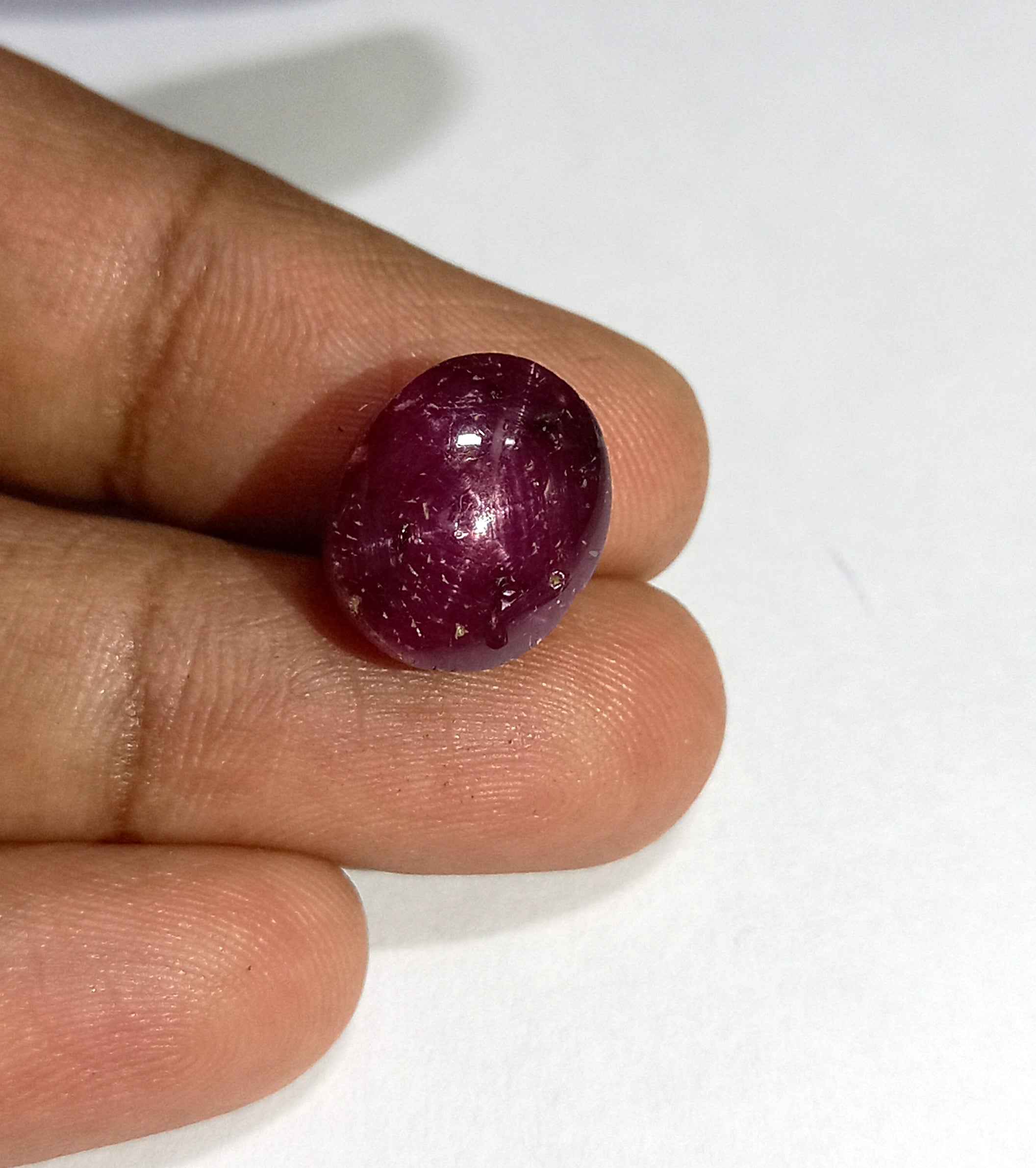 11.67 Cts Natural African Star Ruby Gemstone Red Oval Cabochon 12.2*10.2 MM R231