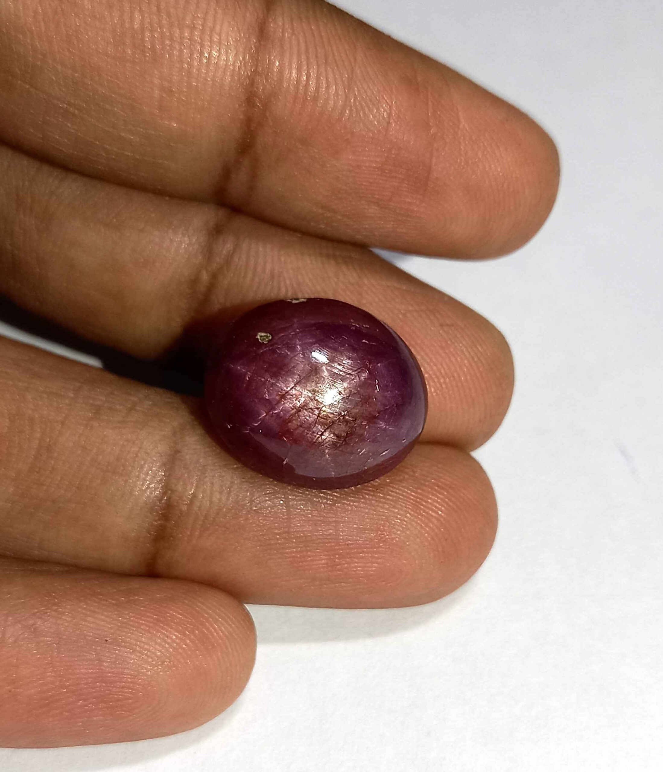 NaturalStarRubyGemstone4_eff18d0e-e860-4bae-8cb4-76a6d840fa8a 18.33 Cts Natural African Star Ruby Gemstone Red Oval Cabochon 15.3*12.5 MM R226