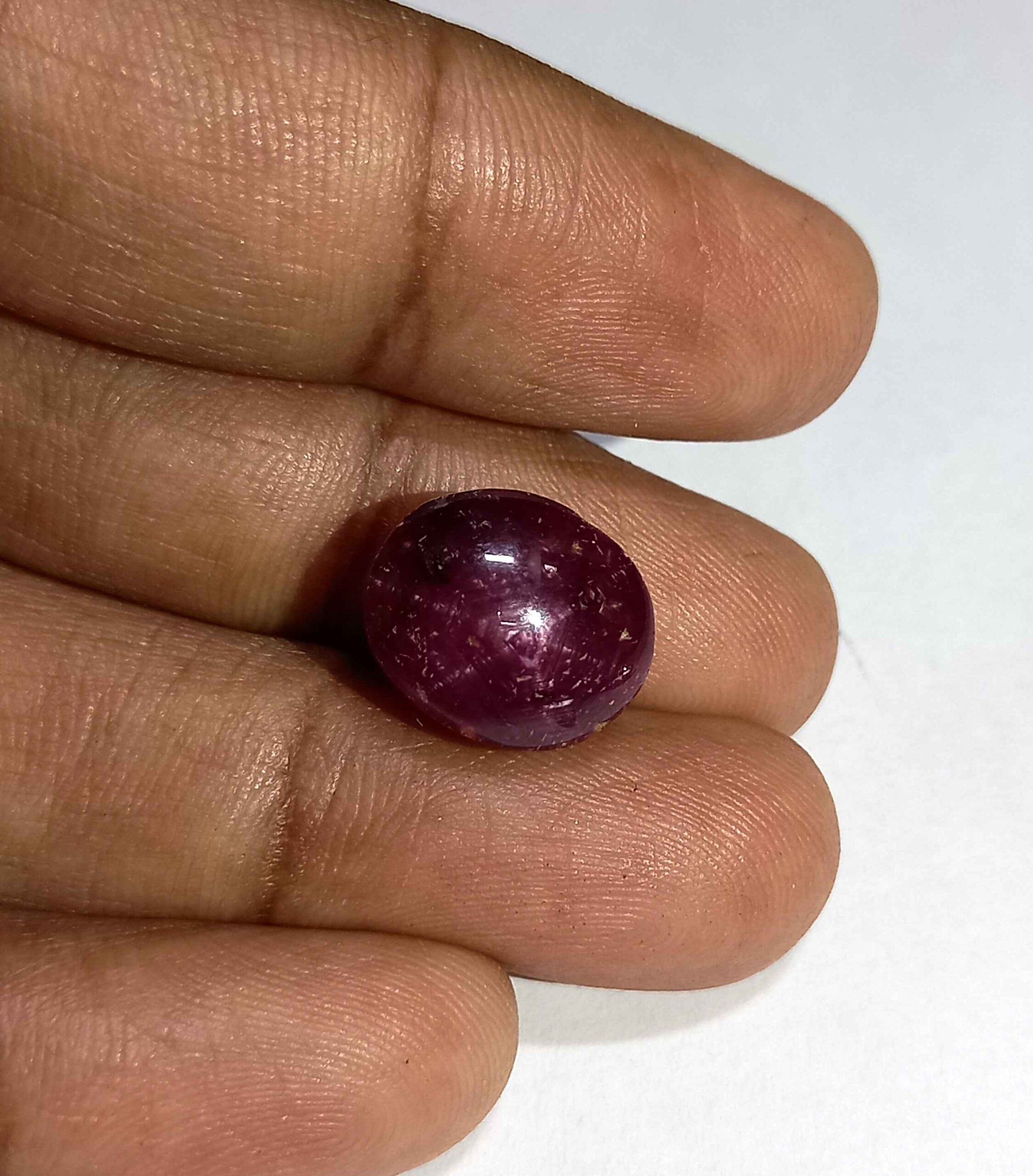 11.67 Cts Natural African Star Ruby Gemstone Red Oval Cabochon 12.2*10.2 MM R231