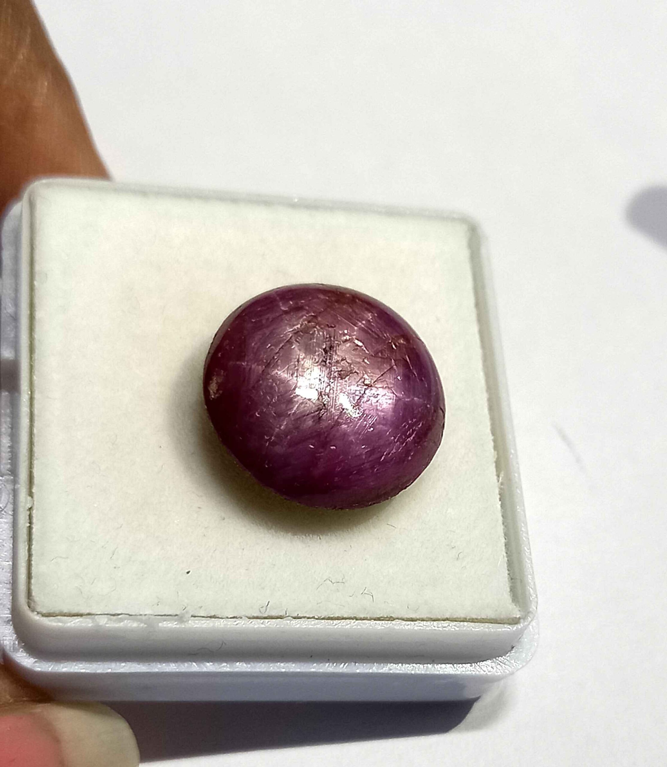 NaturalStarRubyGemstone6 11.86 Cts Natural African Star Ruby Gemstone Red Round Cabochon 13.8*13.7 MM R225