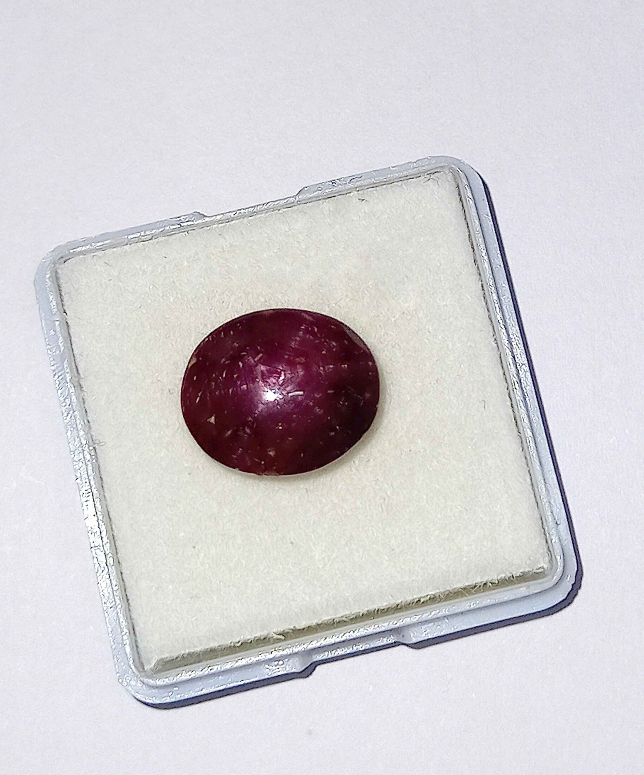 11.67 Cts Natural African Star Ruby Gemstone Red Oval Cabochon 12.2*10.2 MM R231