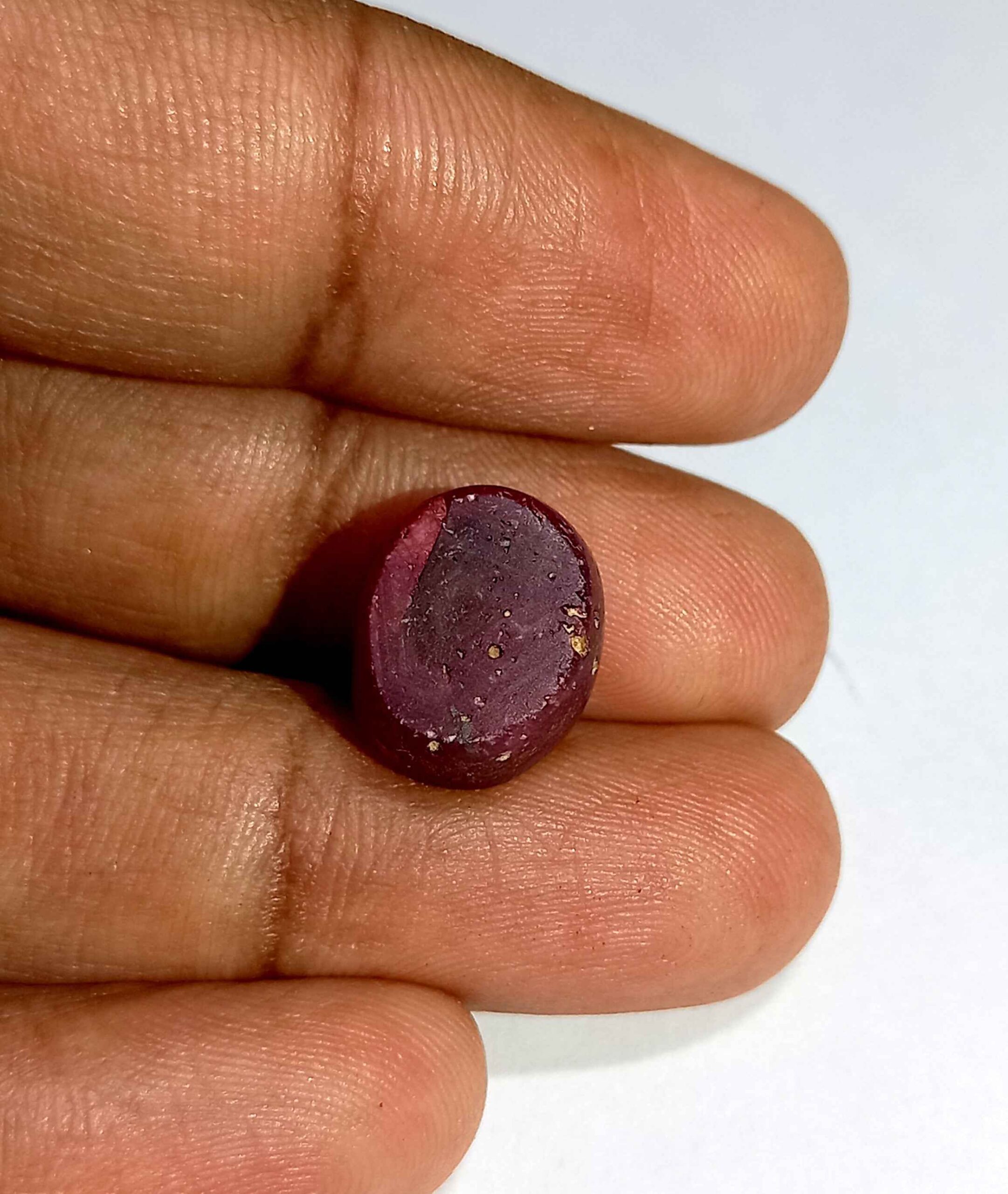 11.67 Cts Natural African Star Ruby Gemstone Red Oval Cabochon 12.2*10.2 MM R231
