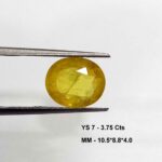 3.75 Cts Bangkok Yellow Sapphire Natural Gemstone Oval Cut 10.5*8.8 MM YS7