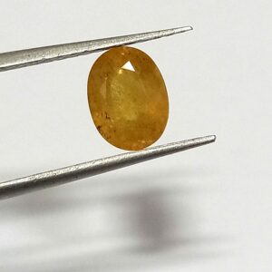 2.25 Cts Yellow Sapphire Natural Bangkok Gemstone Oval Cut 8.5*6.5 MM YS571