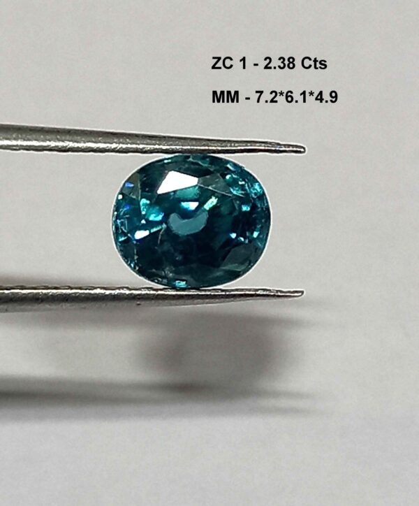 2.38 Cts Natural Cambodian Zircon Gemstone Oval Cut 7.2*6.1 MM ZC1