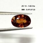 1.82 Cts Natural Tanzania Zircon Gemstone Oval Cut Brown Color 8.4*5.5 MM ZC13