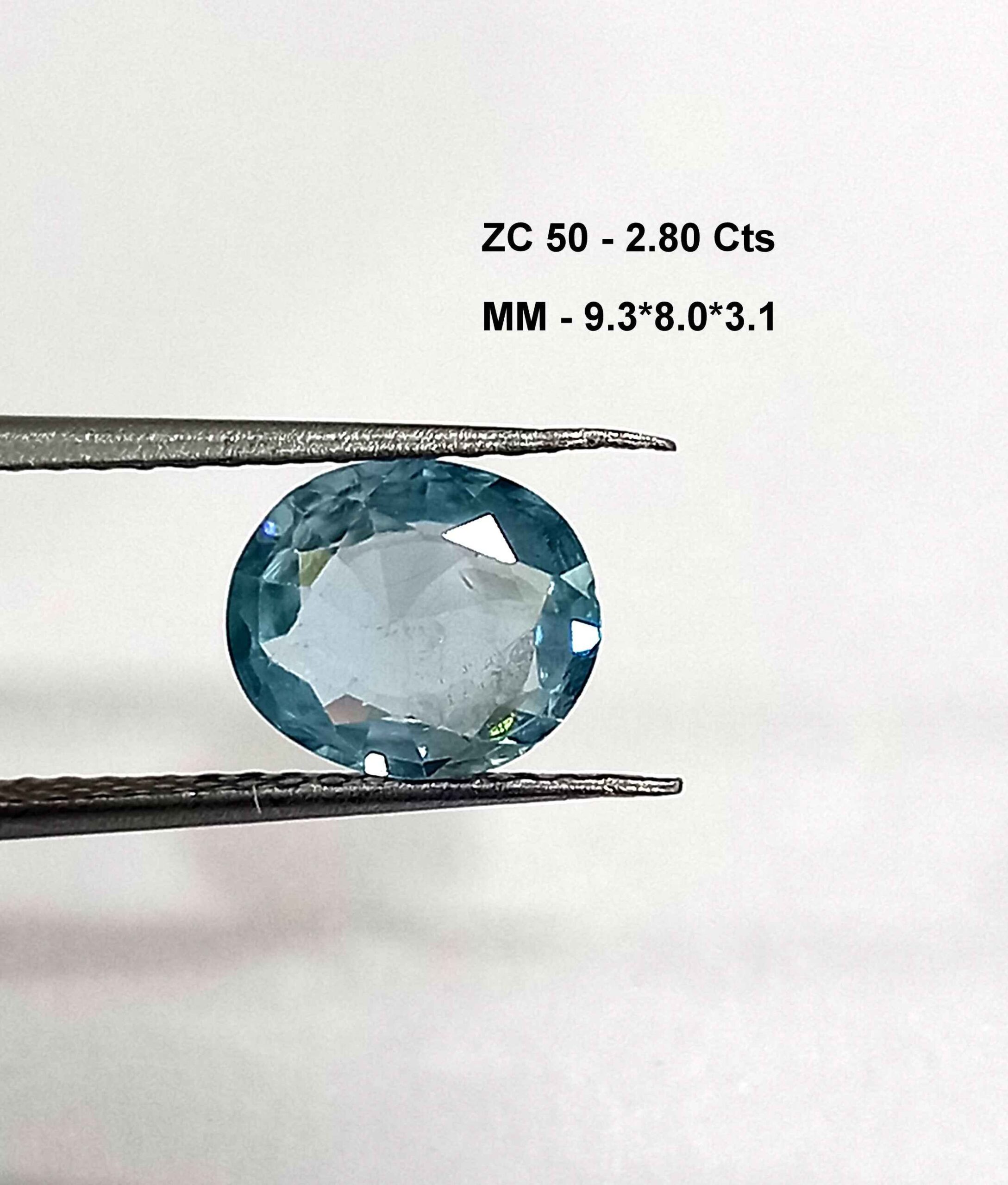 2.80 Cts Zircon Natural Cambodian Gemstone Oval Cut 9.3*8 MM ZC50