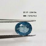 2.54 Cts Oval Cut Natural Cambodian Zircon Gemstone 7.6*6.2 MM ZC37
