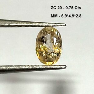 0.75 Cts Natural Tanzania Zircon Gemstone Oval Cut 6.9*4.9 MM ZC20
