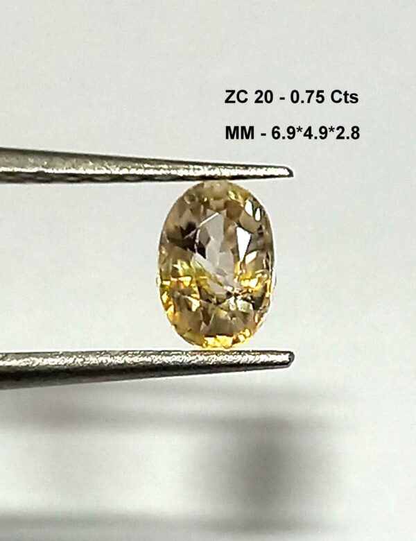 0.75 Cts Natural Tanzania Zircon Gemstone Oval Cut 6.9*4.9 MM ZC20