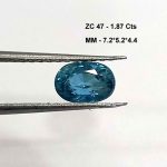 1.87 Cts Natural Cambodian Zircon Gemstone Oval Cut 7.2*5.2 MM ZC47