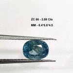 2.88 Cts Natural Cambodian Zircon Blue Oval Cut Gemstone 8.4*6.6 MM ZC66
