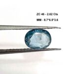 2.62 Cts Natural Cambodian Zircon Gemstone Oval Cut 8.7*6.5 MM ZC46