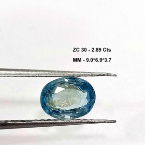 2.89 Cts Natural Cambodian Zircon Gemstone Oval Cut 9*6.9 MM ZC30